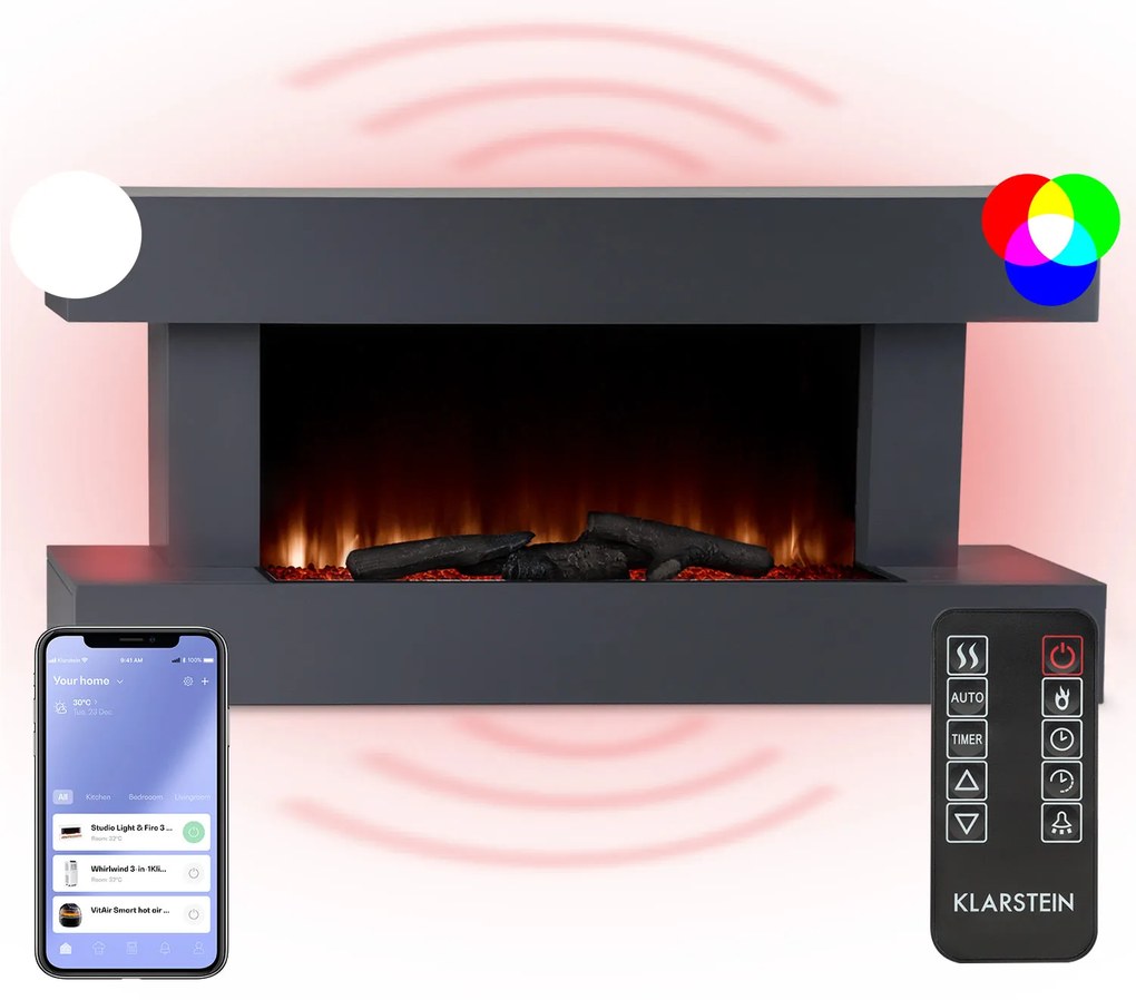 Klarstein Studio Light & Fire 1 Smart Kominek elektryczny