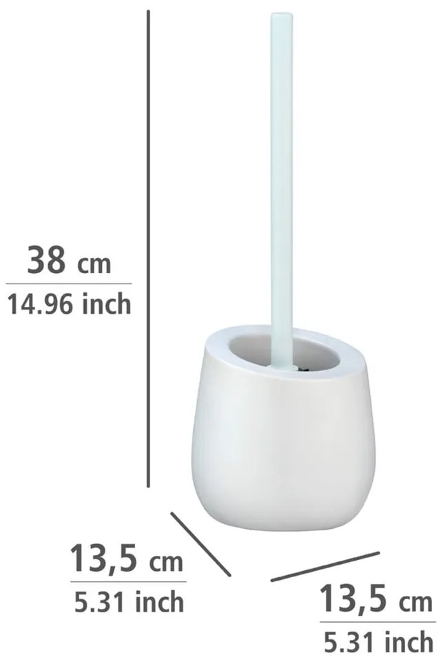 Biała ceramiczna szczotka do WC Wenko Badi
