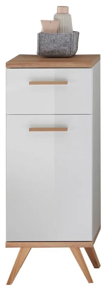 Biała niska szafka łazienkowa 36x90 cm Set 923 – Pelipal