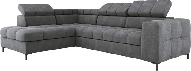 Narożnik PABLOS układ L strona Prawa w tkaninie VOGUE 14 regulowane zagłówki z funkcją spania