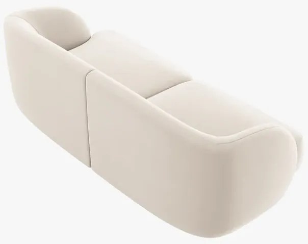 OUTLET Sofa 2-osobowa welur beż 180/90/70 Miley od Micadoni