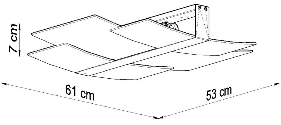 Biała lampa sufitowa ze szklanym kloszem 53x61 cm Marett – Nice Lamps