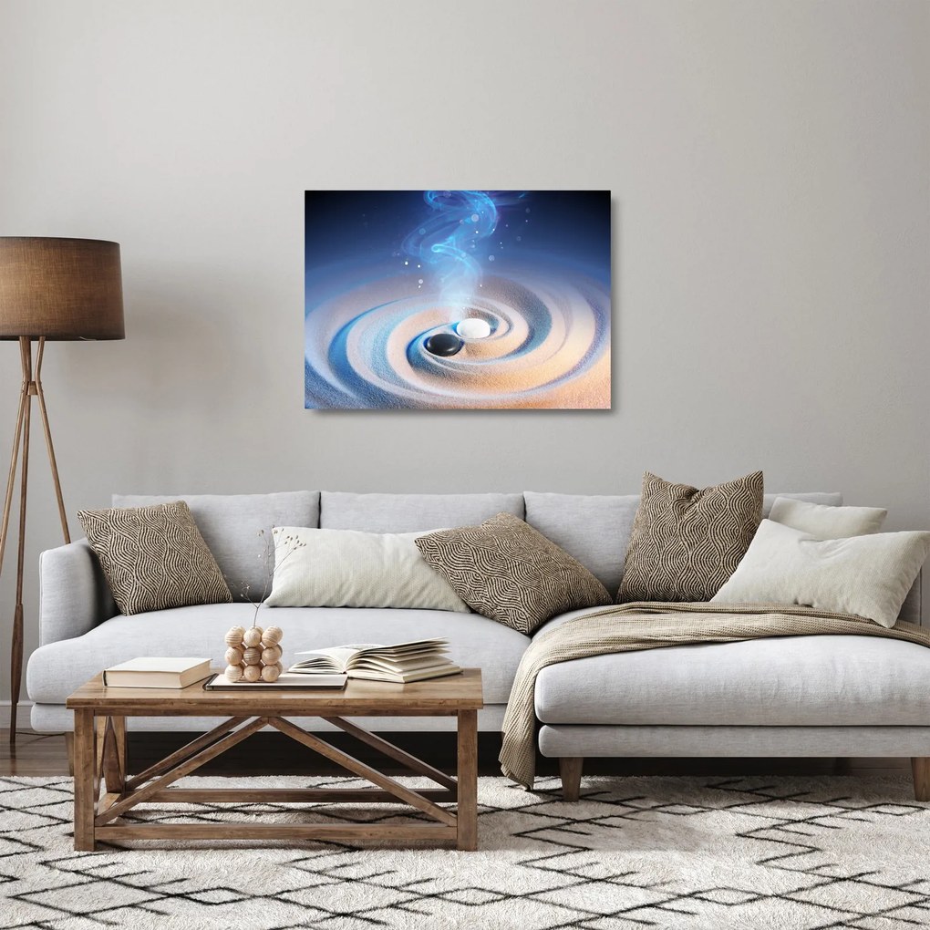 Obraz na szkle - Eteryczny yin-yang (70x50 cm)