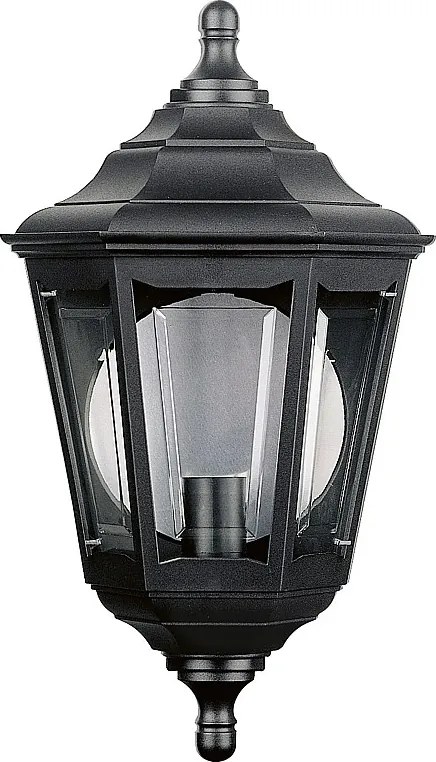 Kinkiet CLIC CLAC 6 w stylu klasycznym - wys. 44 cm x szer. 25 cm - E27 42W - poliamid - ip44 - czarny