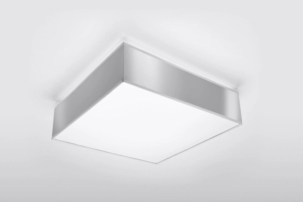 Minimalistyczny kwadratowy plafon szary H8-T19