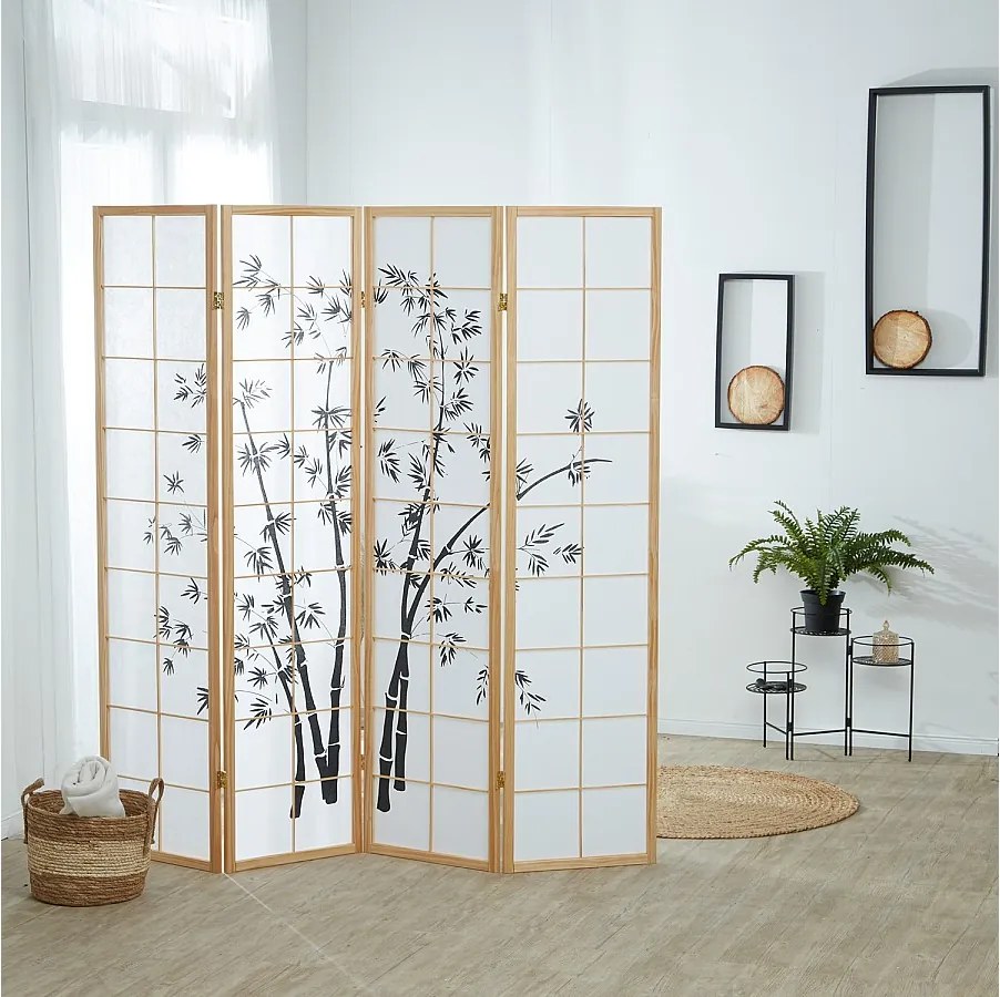 Parawan 176x2x179 cm naturalny Shoji