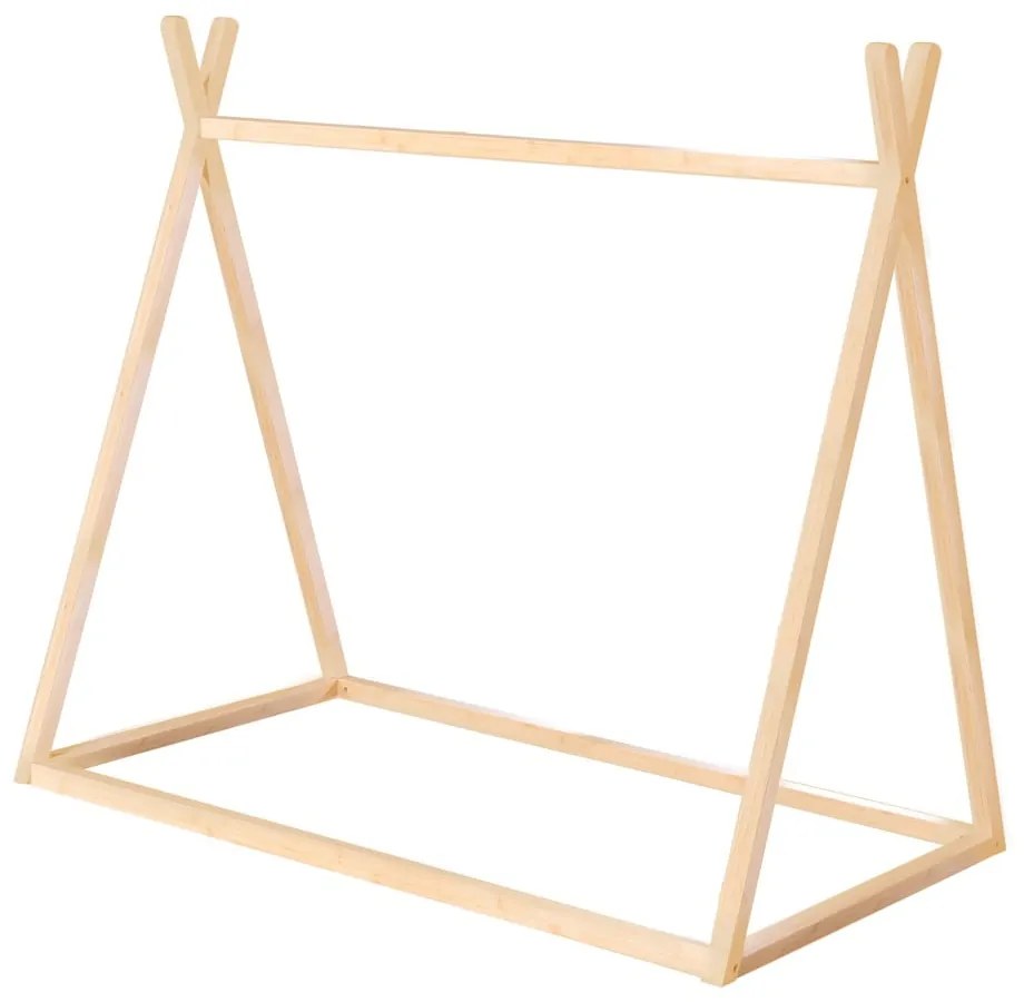 Naturalne łóżko dziecięce w kształcie domku 70x140 cm Montessori – Roba