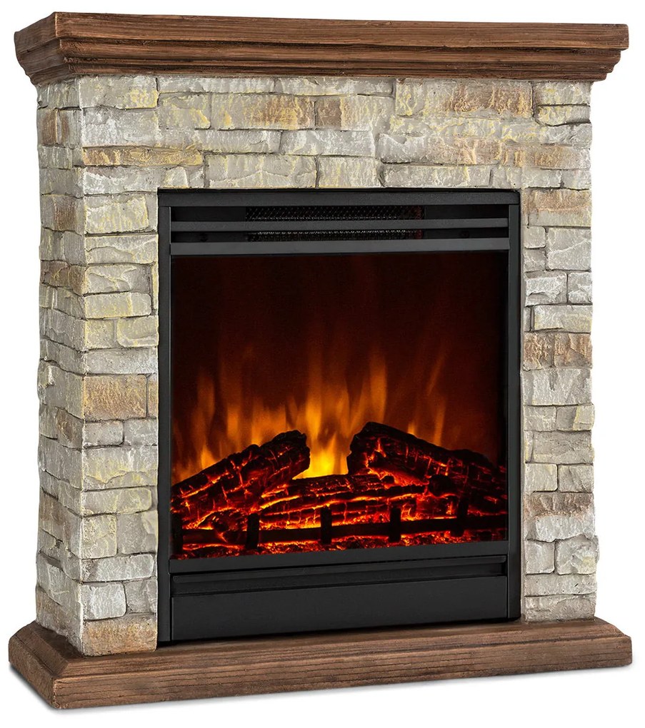 Klarstein Lienz 1800W 60cm Kominek Elektryczny Dekoracyjny Jasnobrązowy