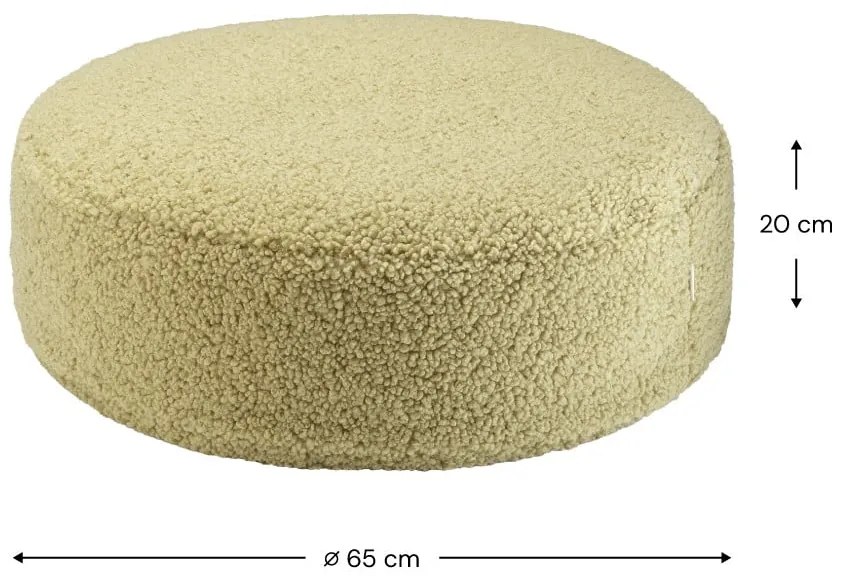 Zielony dziecięcy worek do siedzenia z materiału bouclé Round – Wigiwama