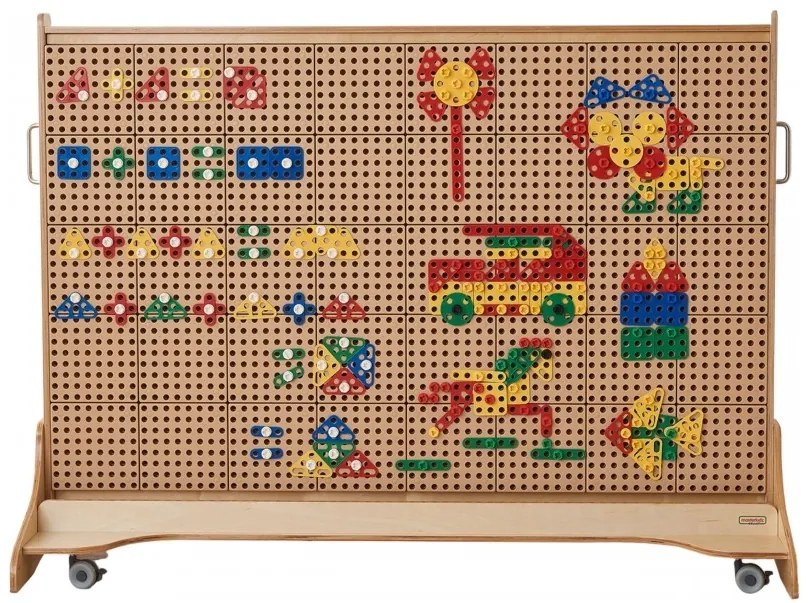Masterkidz zestaw geometrycznych kształtów klocków do paneli ściennych stem 260 el.