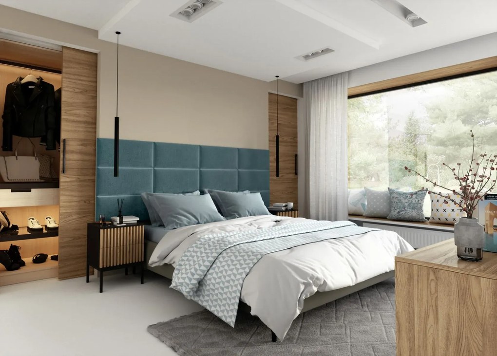 Panel tapicerowany QUADRATTA 60x30 morski ELTAP