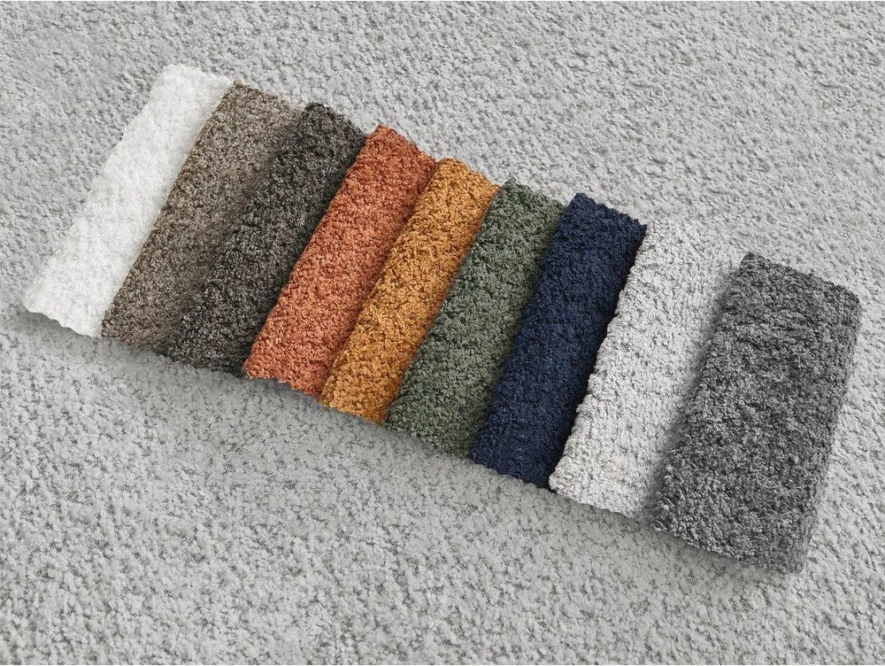 Jasnoszary rozkładany/ze schowkiem narożnik z materiału bouclé (lewostronny/z szezlongiem) Montaigne – Bobochic Paris