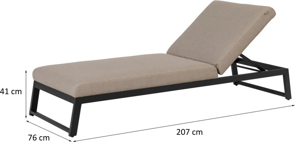 Doppler MELIA LIKA-TEX® leżak ogrodowy mocca