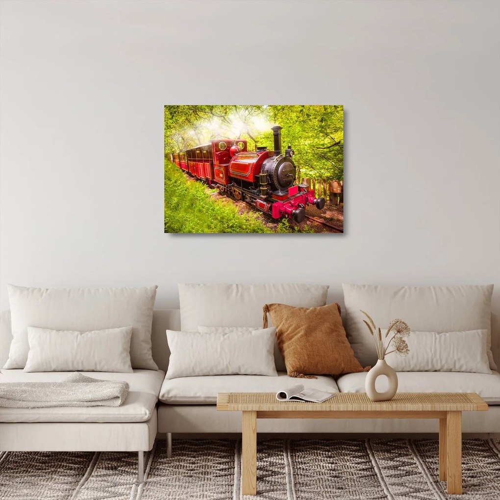 Obraz na szkle pociągu parowego (70x50 cm)