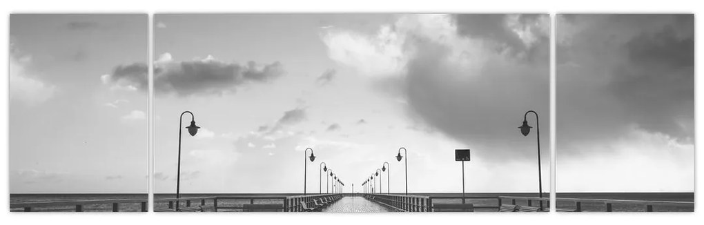 Obraz - Promenada nad wybrzeżem (170x50 cm)