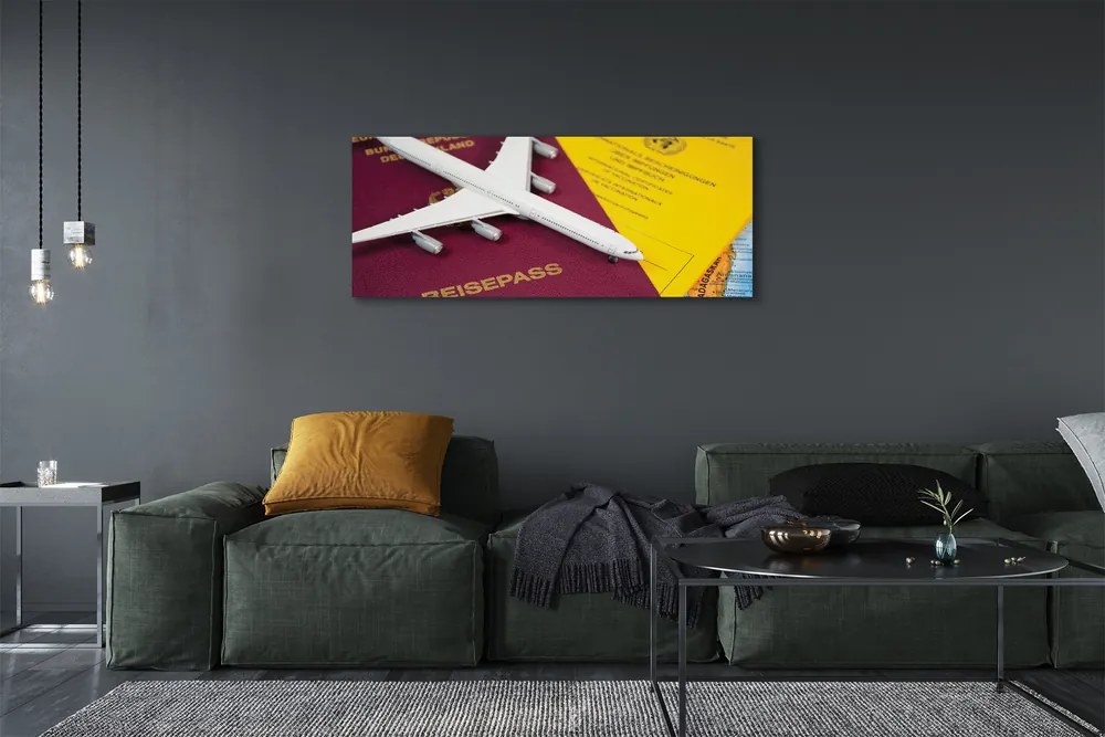 Obraz na płótnie Atrybuty Podróżnika: Paszport i Mapa