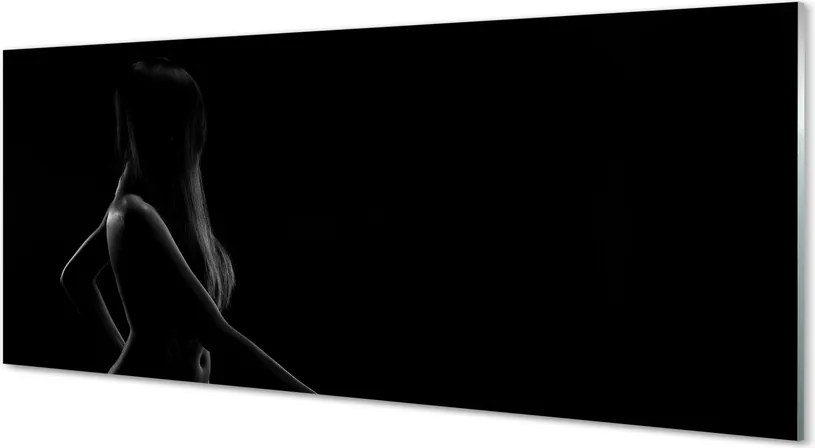 Panel szklany do Kuchni Kobieta z Długimi Włosami