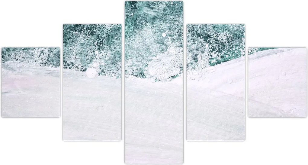 Obraz - Turkusowa abstrakcja (125x70 cm)