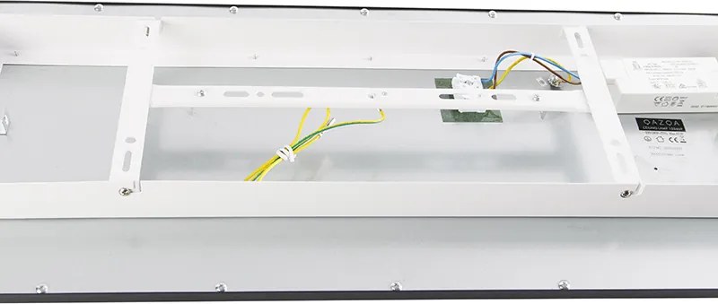 Nowoczesna lampa sufitowa czarna w komplecie z LED 80 cm - Liv