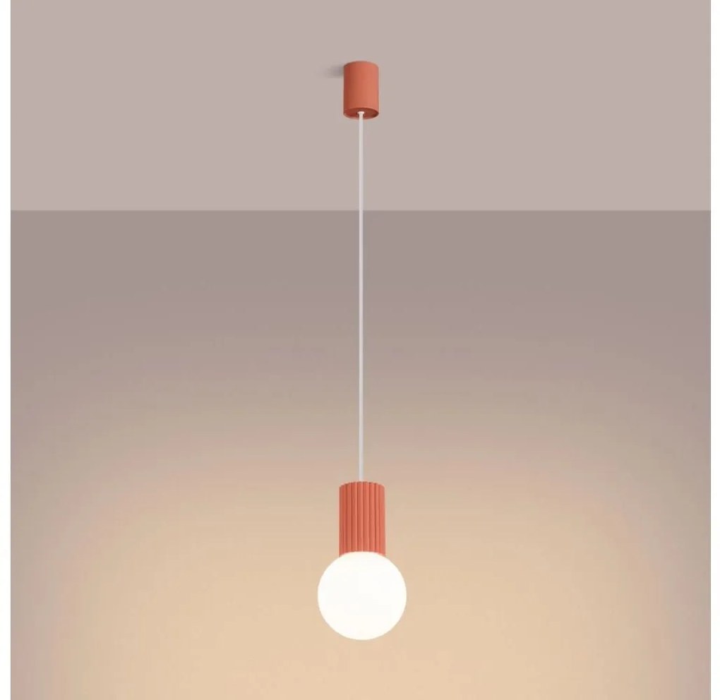 Sollux SL.1754 - Żyrandol na lince HALO 1xG9/8W/230V śr. 12 cm różowy