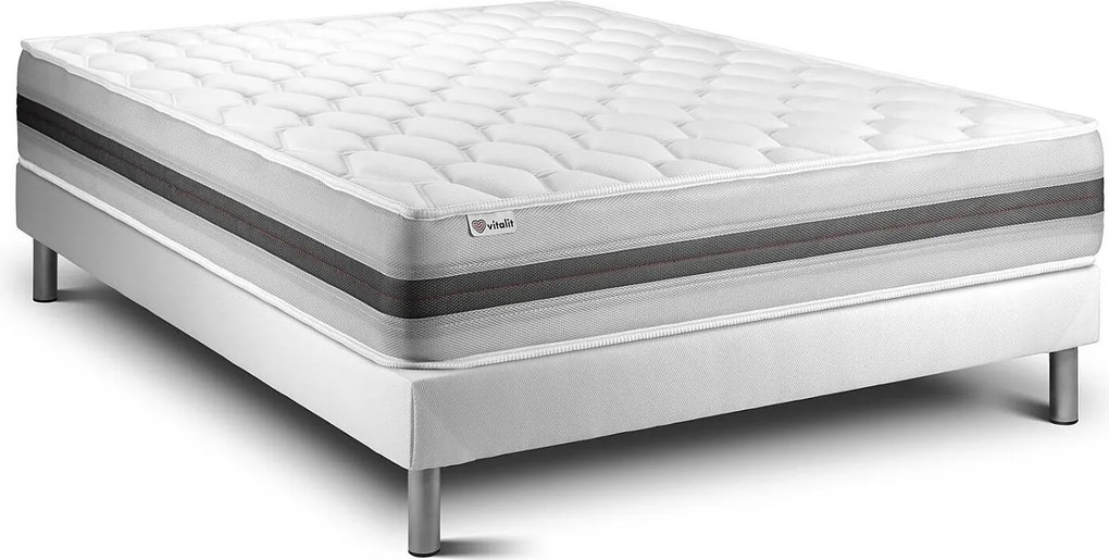 lózka z materacem VITAL SPRING RECOVER 150 x 190 cm Rama lózka Bialy