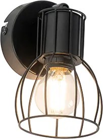 Nowoczesny reflektor czarny stalowy regulowany - Botu