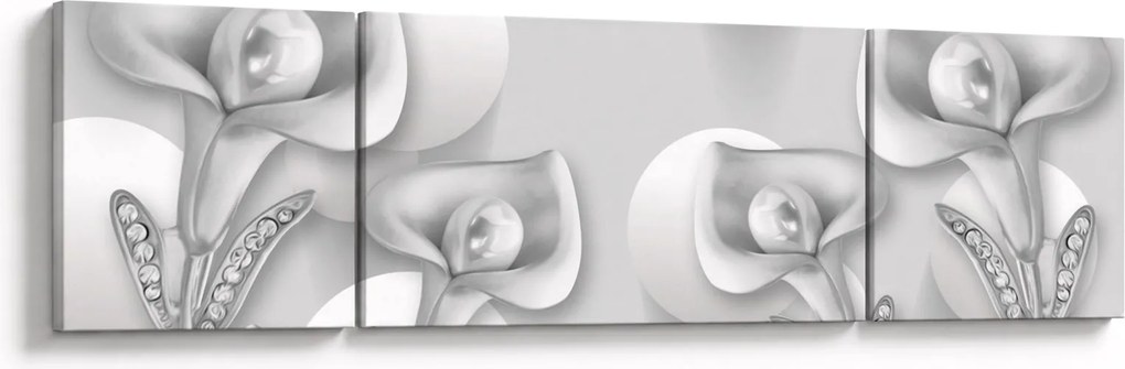 Obraz - kwiatowy wzór (170x50 cm)