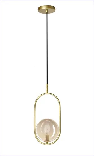 Miedziana pojedyńcza lampa wisząca - 9X M083 K9-G96