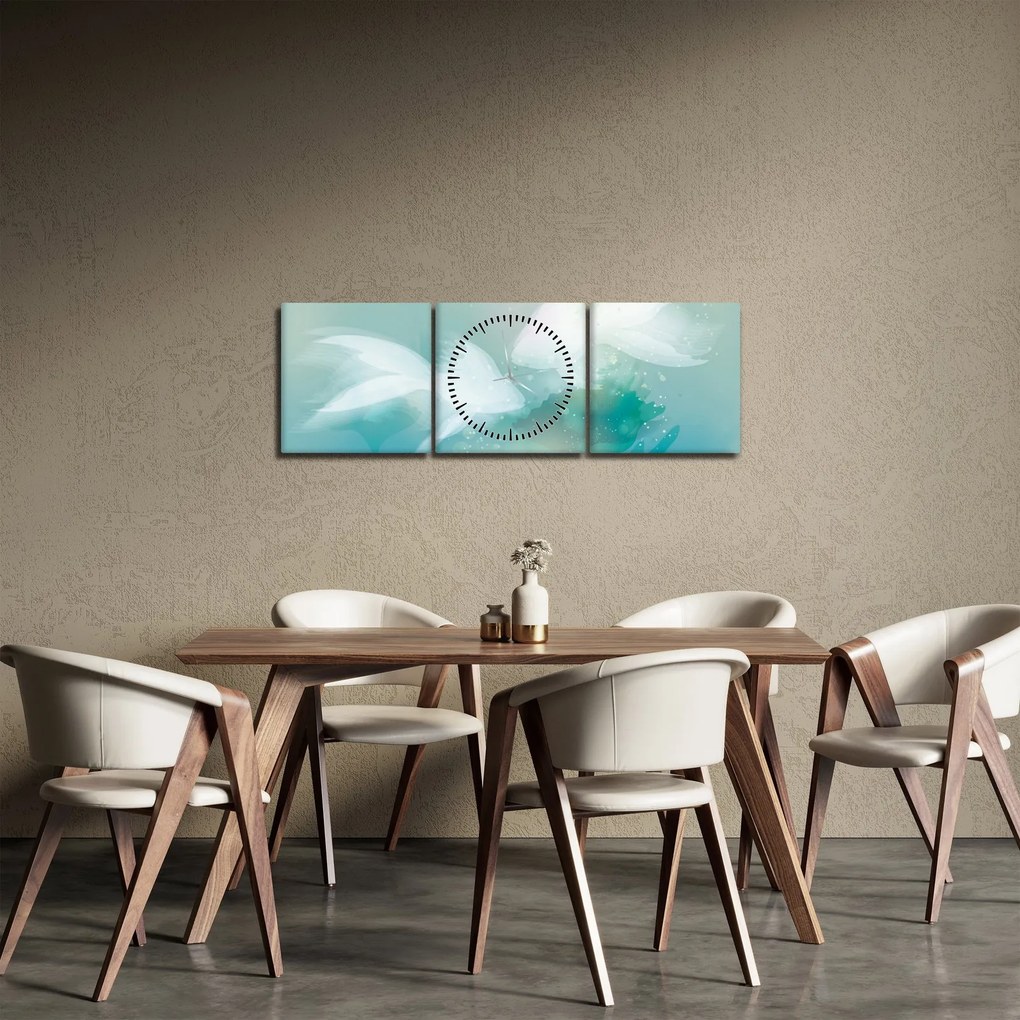 Obraz - Rybki (z zegarem) (90x30 cm)