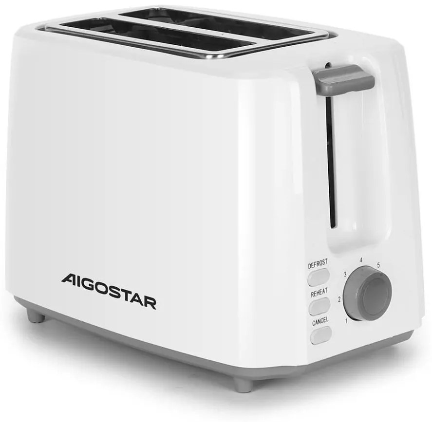 Aigostar - Toster z dwoma otworami 750W/230V biały