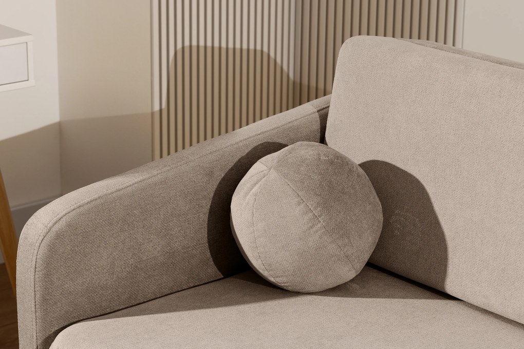 Sofa Zeldia 155 z funkcją spania - brązowy szenil hydrofobowy Spring 1110