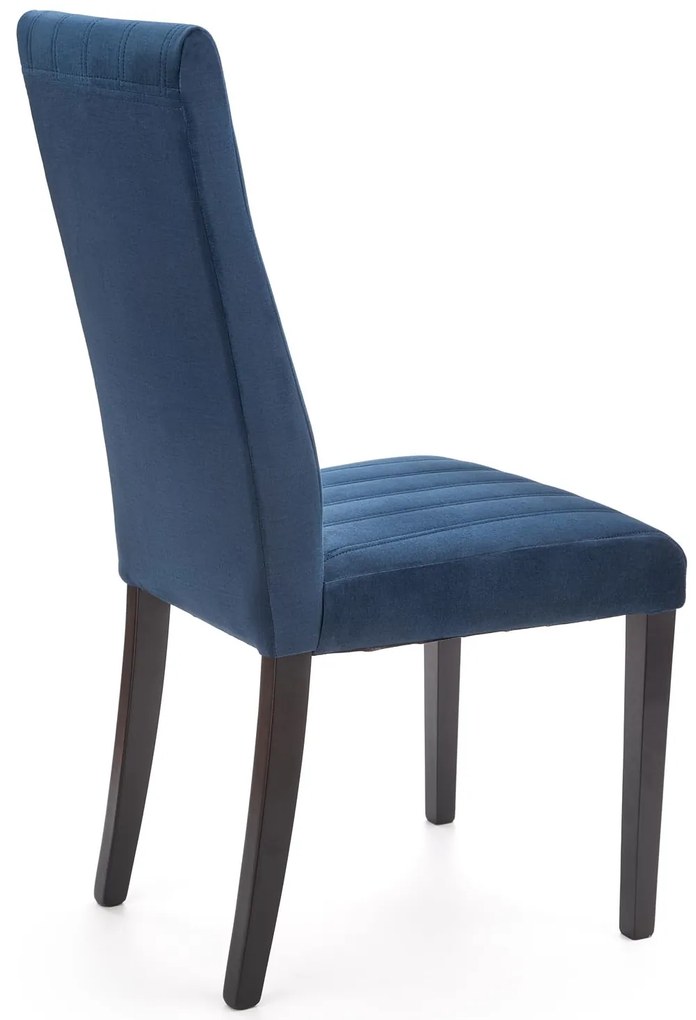 Krzesło drewniane tapicerowane DIEGO 2 velvet pikowany Pasy - MONOLITH 77 (granatowy)