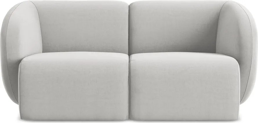 Jasnoszara aksamitna sofa 174 cm Lani – Makamii