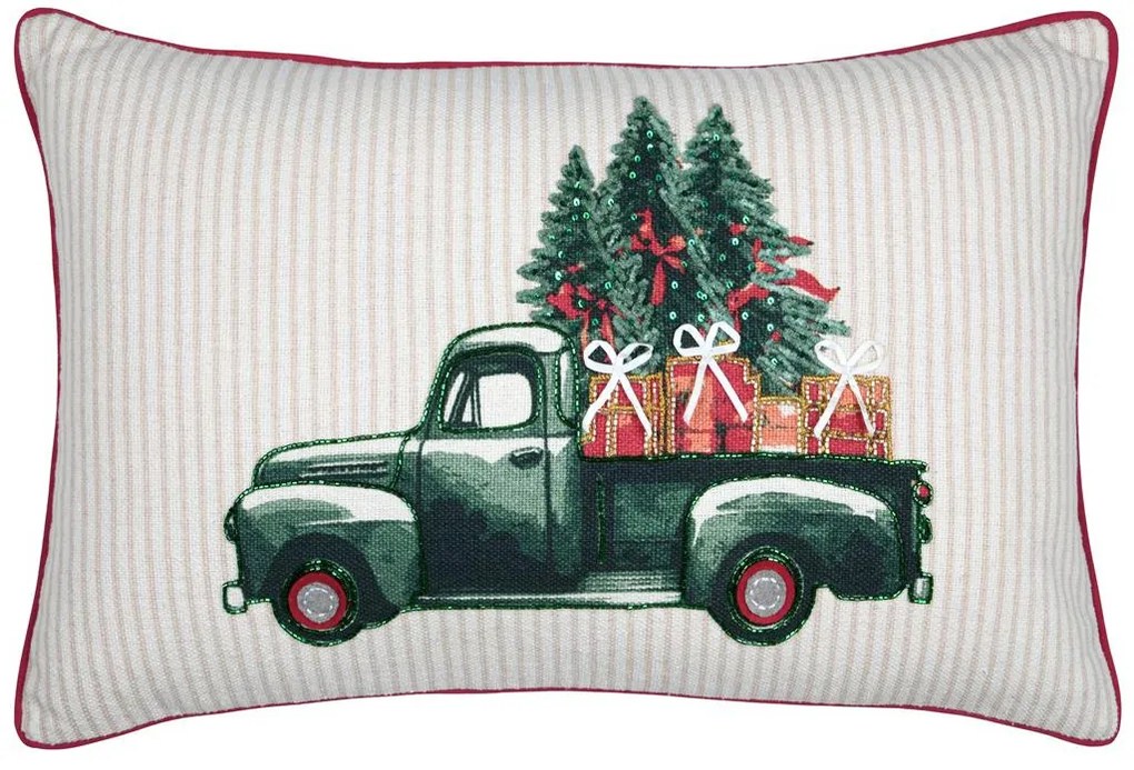 Poduszka świąteczna z nadrukiem, 35 × 55 cm