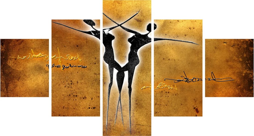 Obraz przedstawiający tańczącą parę (125x70 cm)