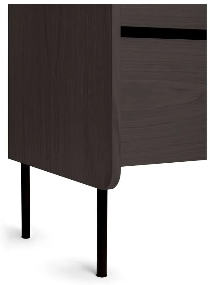 Czarna wysoka komoda w dekorze dębu 80x82 cm Wrap – Bonami Selection