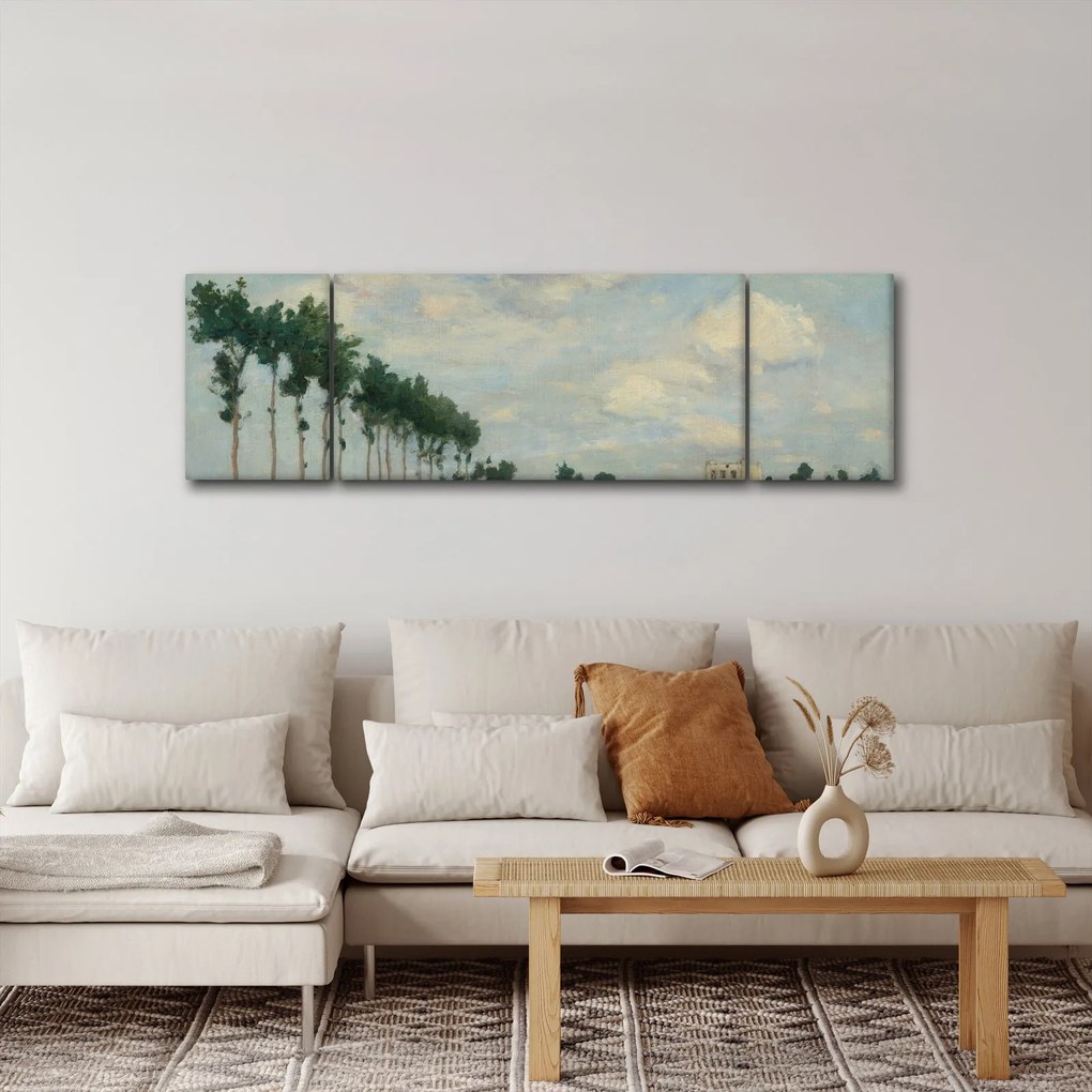 Obraz - Johan Barthold Jongkind, The Towpath, reprodukcje (170x50 cm)