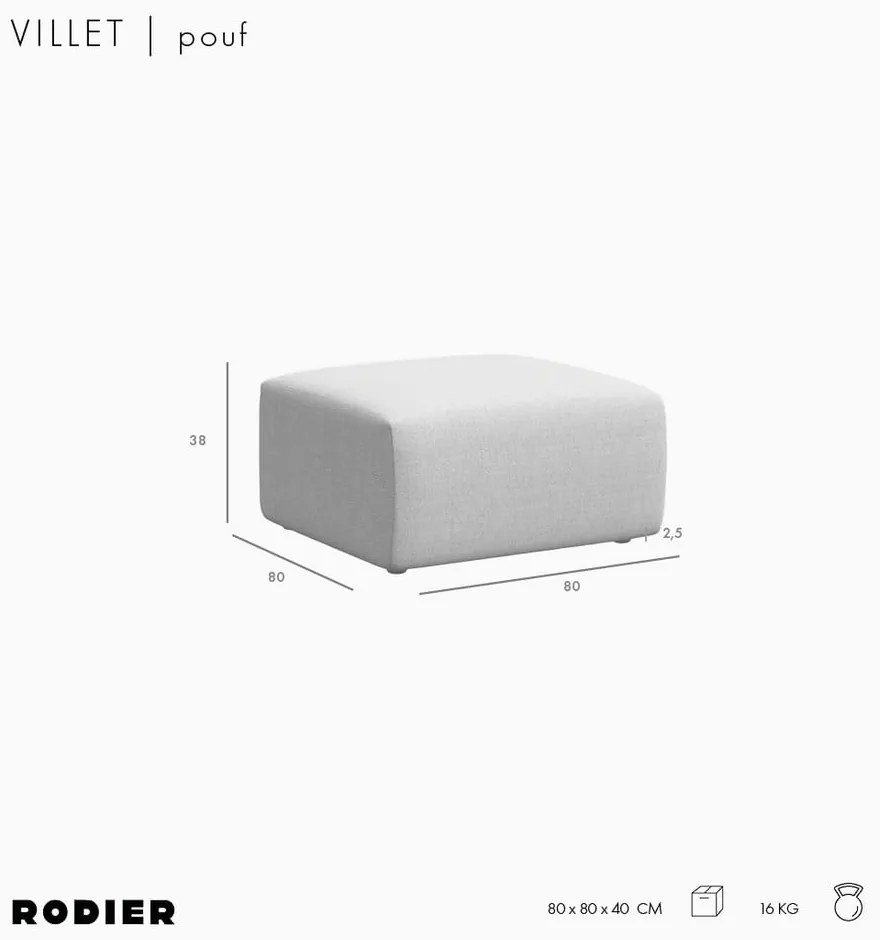Antracytowy podnóżek Villet – Rodier