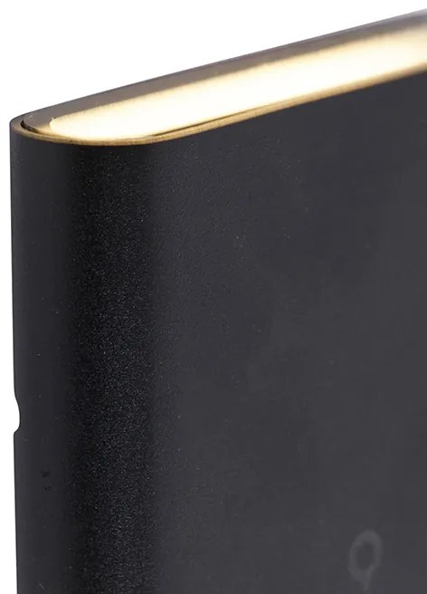 Zewnetrzna Nowoczesna lampa ścienna zewnętrzna czarna 11,5 cm z LED IP65 - Batt Nowoczesny Oswietlenie zewnetrzne