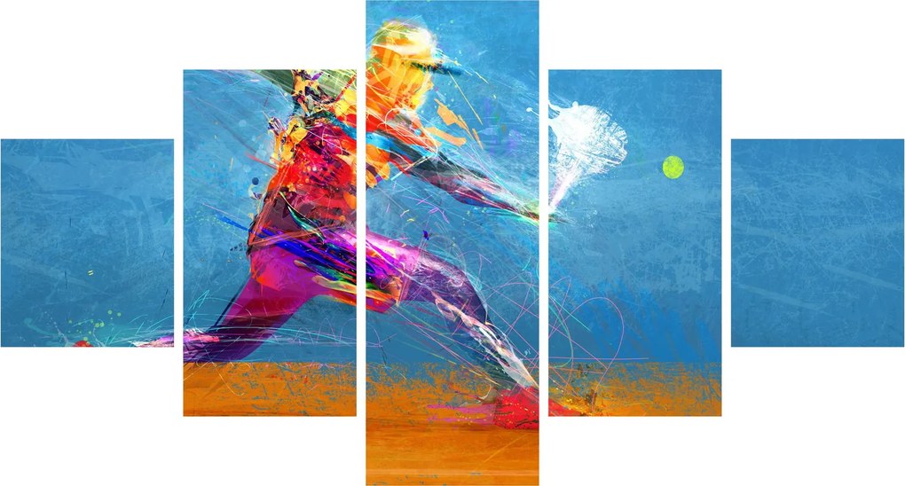 Obraz - Malowany tenisista (125x70 cm)