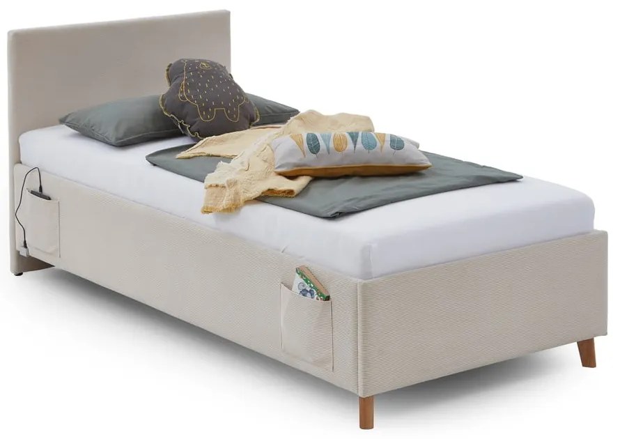 Beżowe łóżko dziecięce ze schowkiem 90x200 cm Cool – Meise Möbel