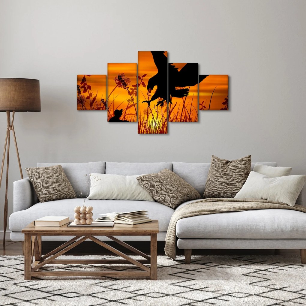 Obraz sylwetki drapieżnika (125x70 cm)