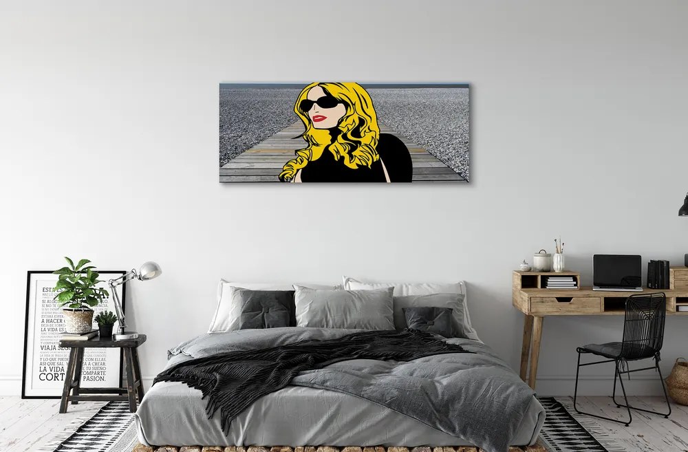 Fotoobraz na płótnie Kobieta w Czarnych Okularach