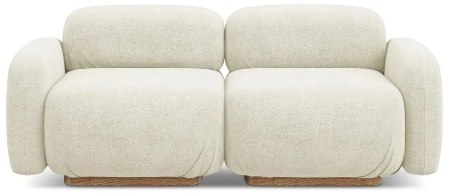 Kremowa sofa modułowa z materiału bouclé 190 cm Ailani – Makamii