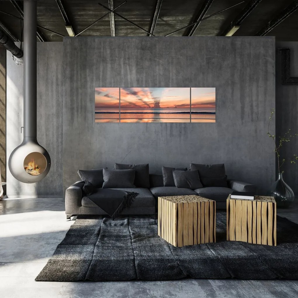 Obraz promieni słonecznych nad plażą Dayton (170x50 cm)