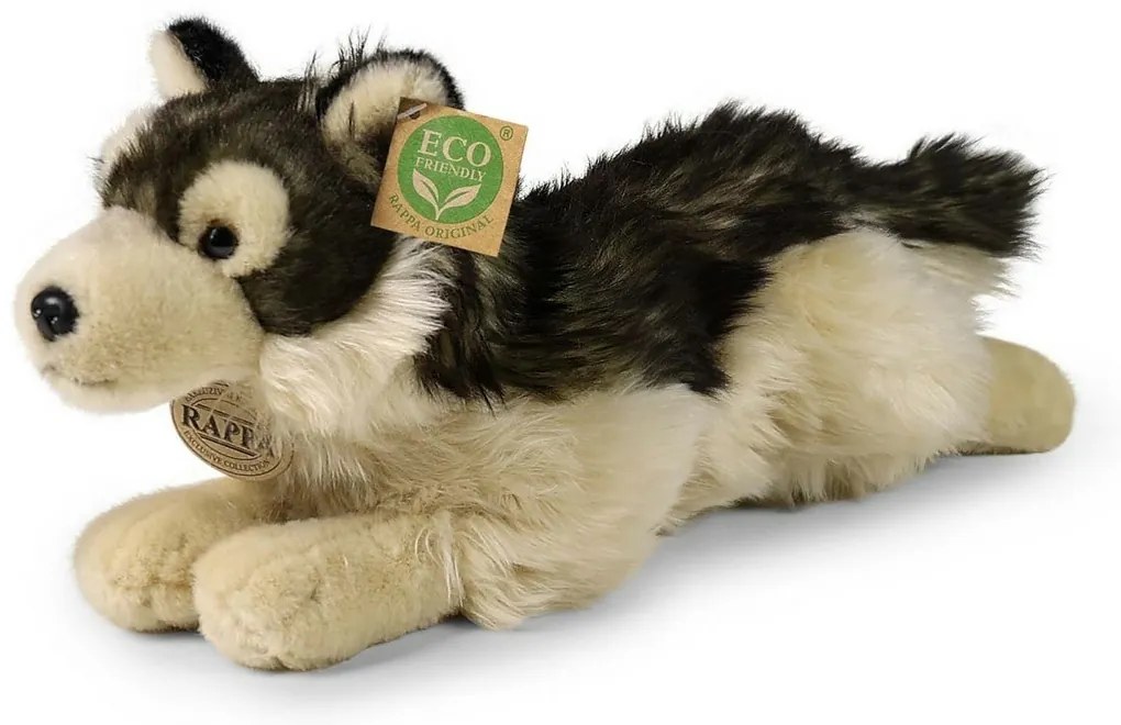 Rappa Pluszowy wilk leżący 32 cm ECO - FRIENDLY