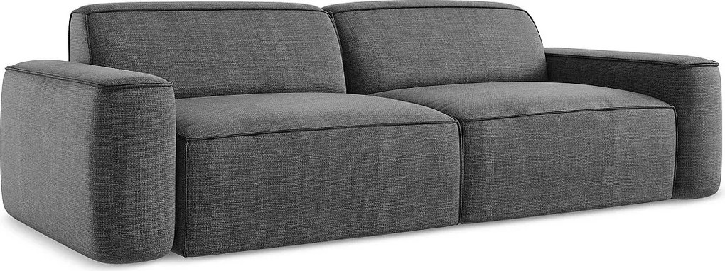 4-osobowa kanapa modułowa - z tkaniny strukturalnej - ciemny szary - OMAO