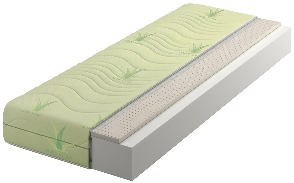 Materac piankowo-lateksowy z pokrowcem aloe vera 120x200 A5-C92