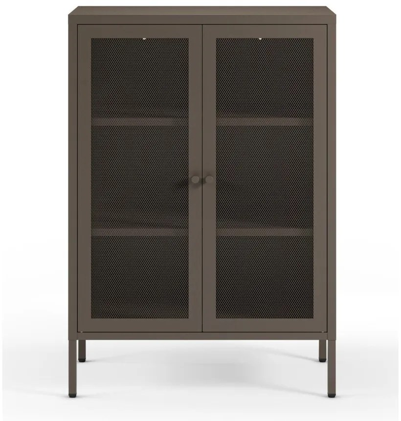 Szara metalowa szafka 70x100x40 cm Fayna – Marckeric