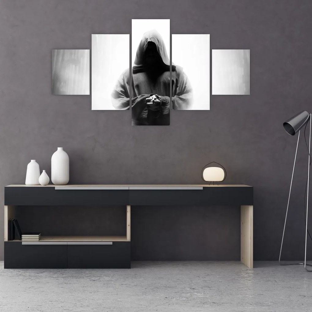 Obraz - Mnich w klasztorze (125x70 cm)